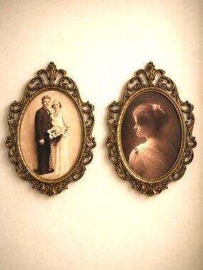 Pair Of Vintage Brass Decorative Brass Frames From Italy